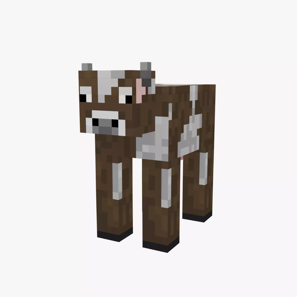 Minecraft Cow Rigged Low-poly 3D model