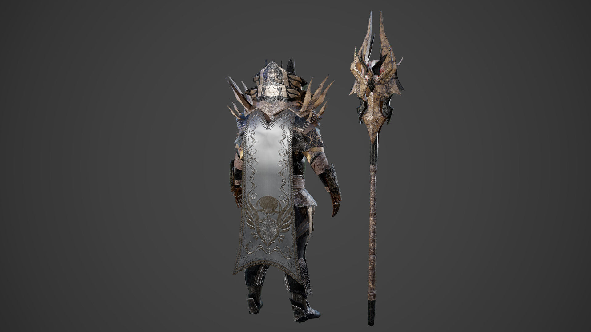 King of Darkness Low-poly 3D model_13