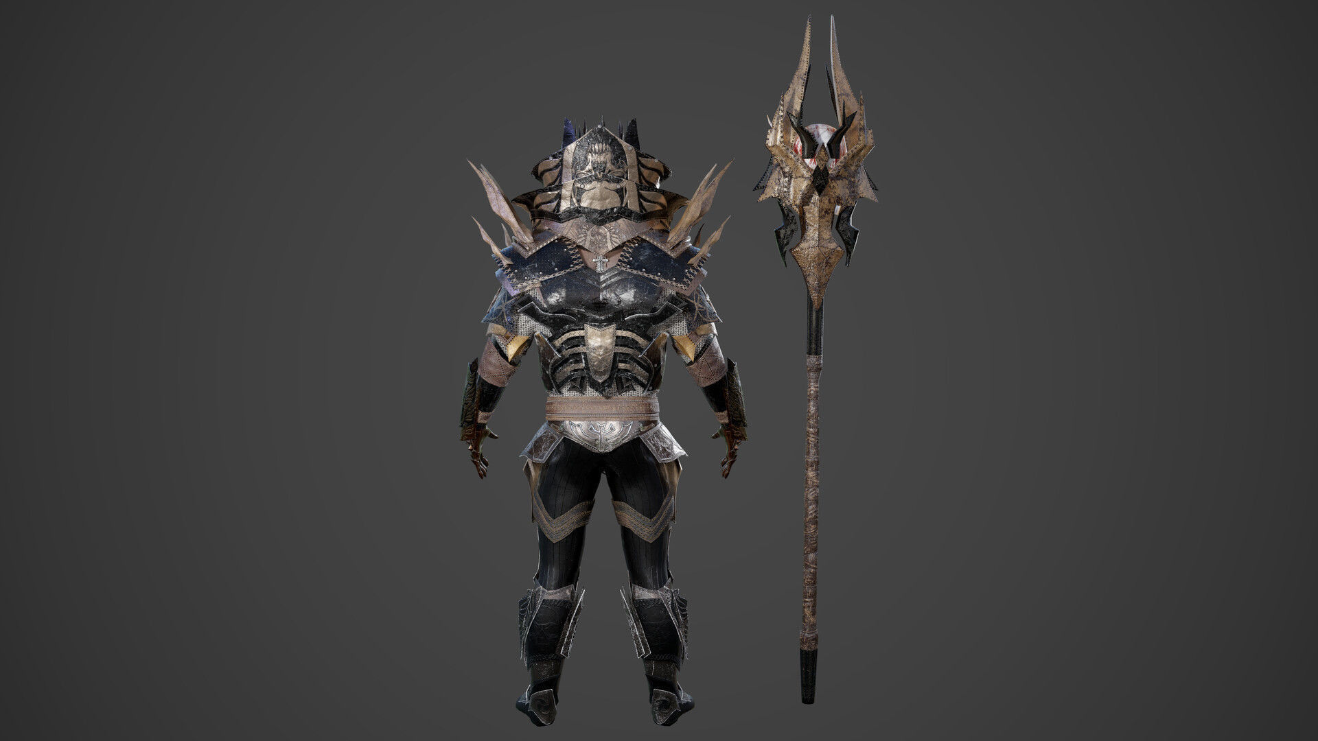 King of Darkness Low-poly 3D model_7