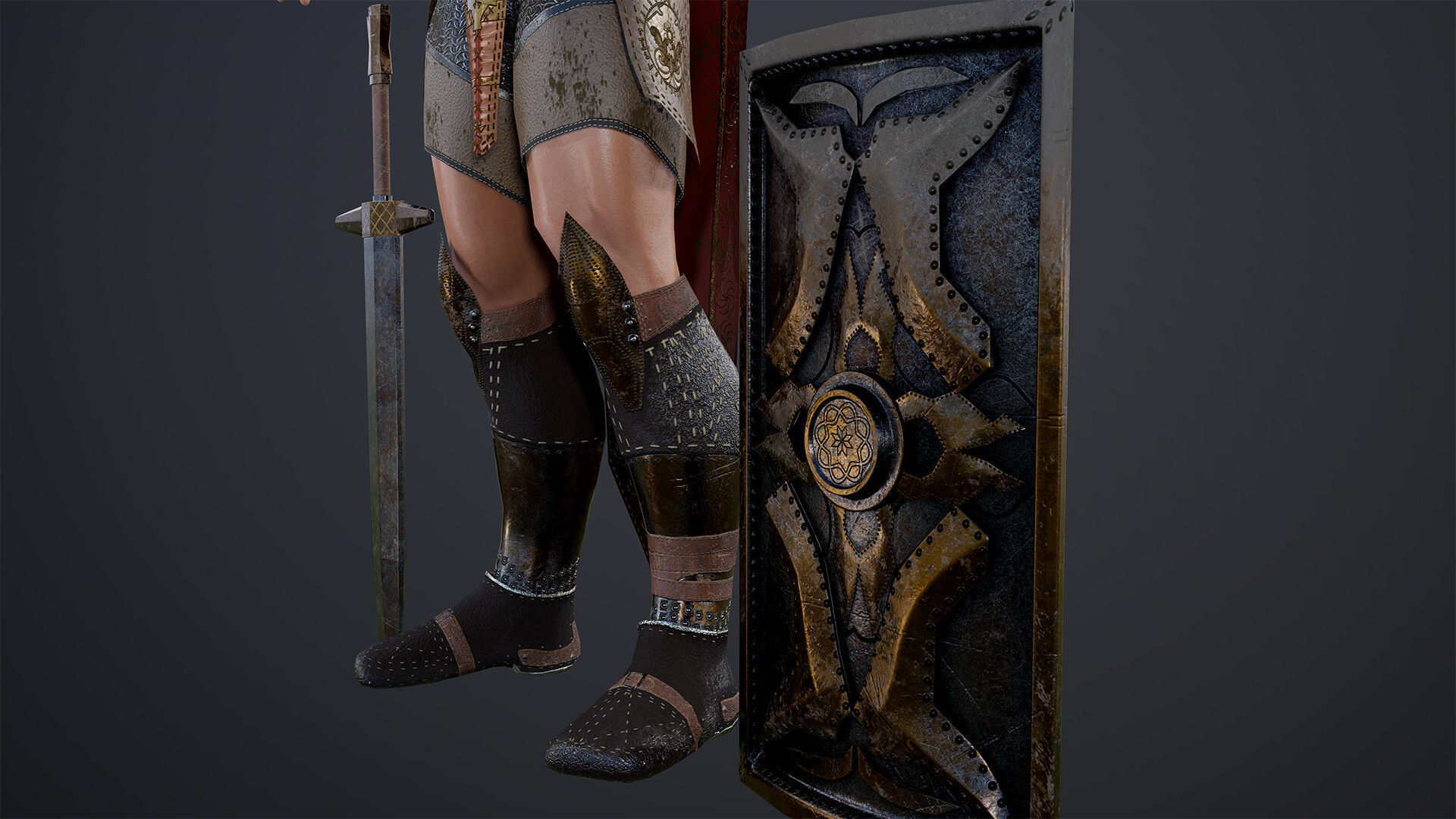 Gladiator Low-poly 3D model_18