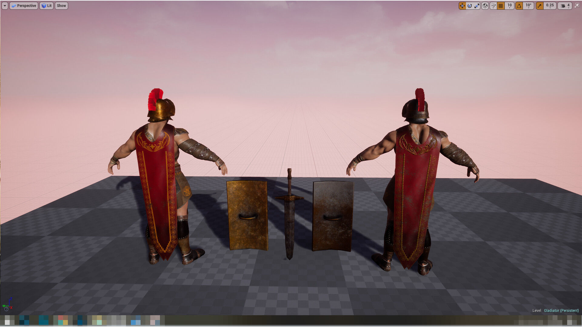 Gladiator Low-poly 3D model_27