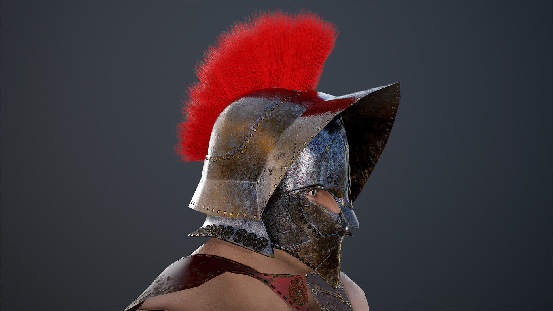 Gladiator Low-poly 3D model_8