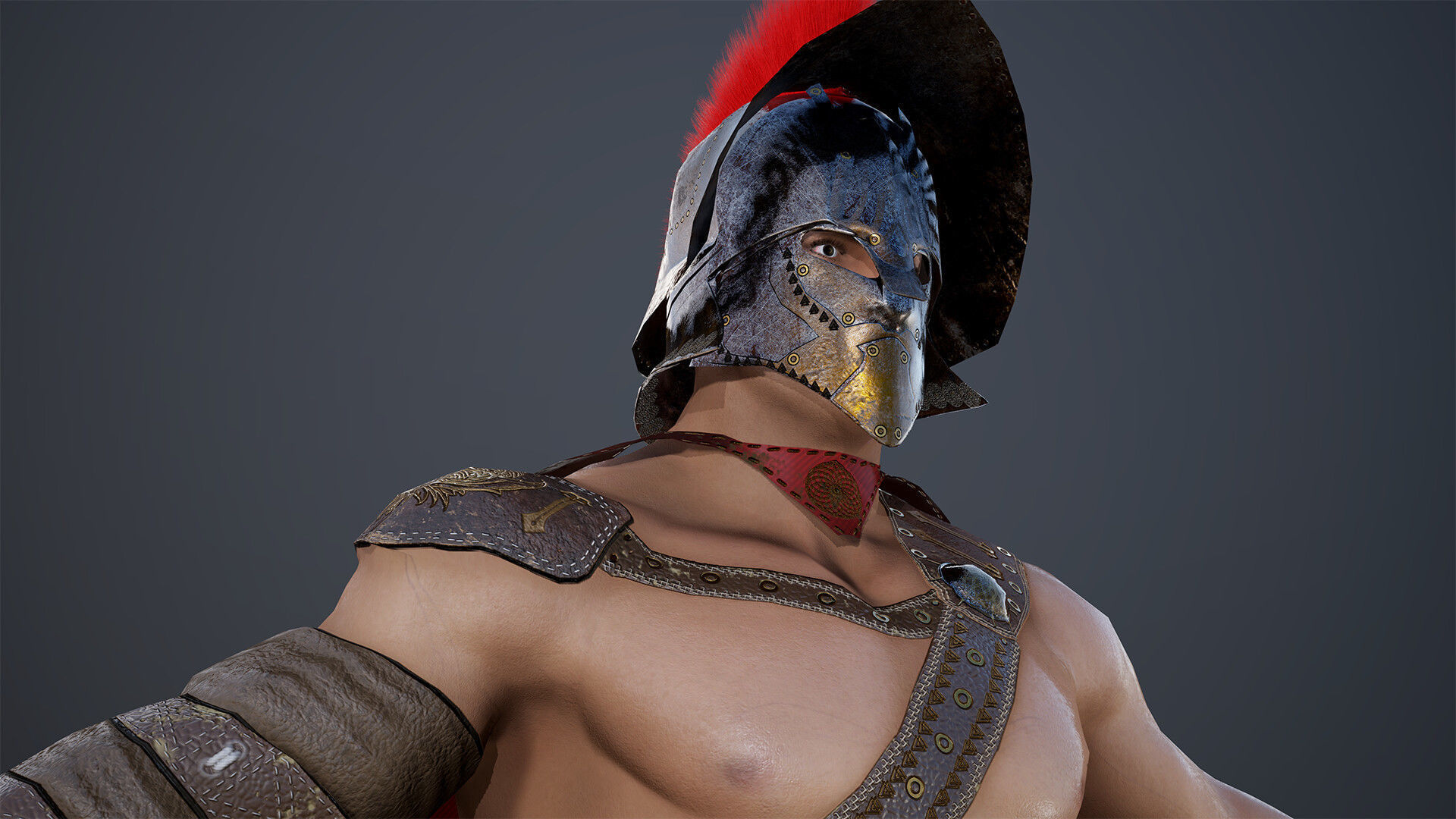 Gladiator Low-poly 3D model_7