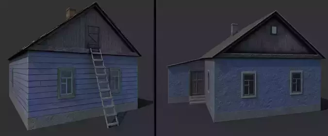 Village buildings pack 3D Model Collection