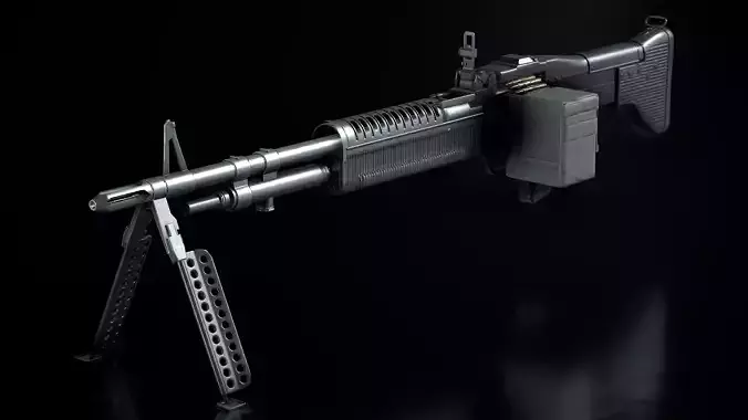 Game Ready M60 machine gun