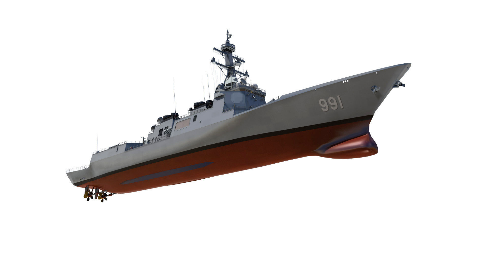 DDG-991 Sejong - KDX-III navy ship 3D model_2