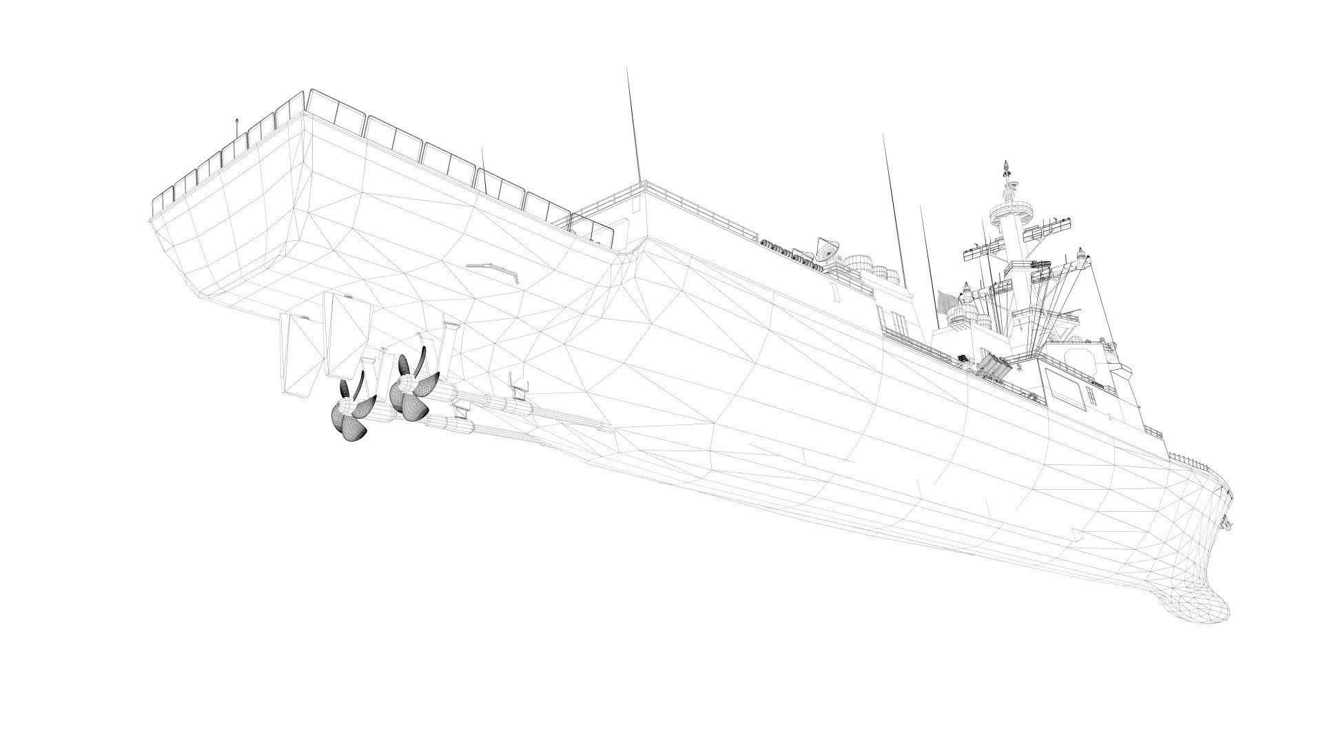 DDG-991 Sejong - KDX-III navy ship 3D model_13