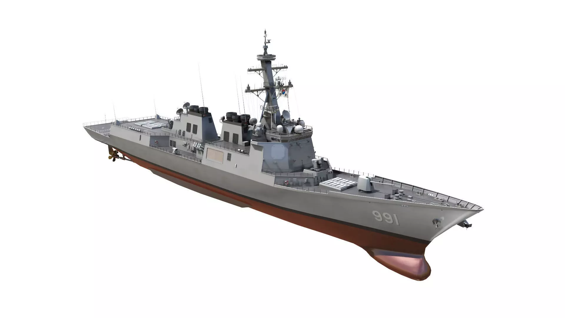 DDG-991 Sejong - KDX-III navy ship 3D model_0