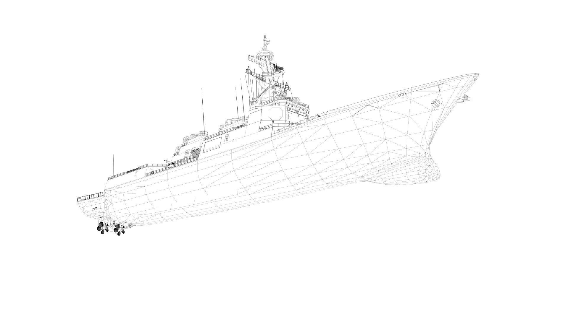 DDG-991 Sejong - KDX-III navy ship 3D model_12