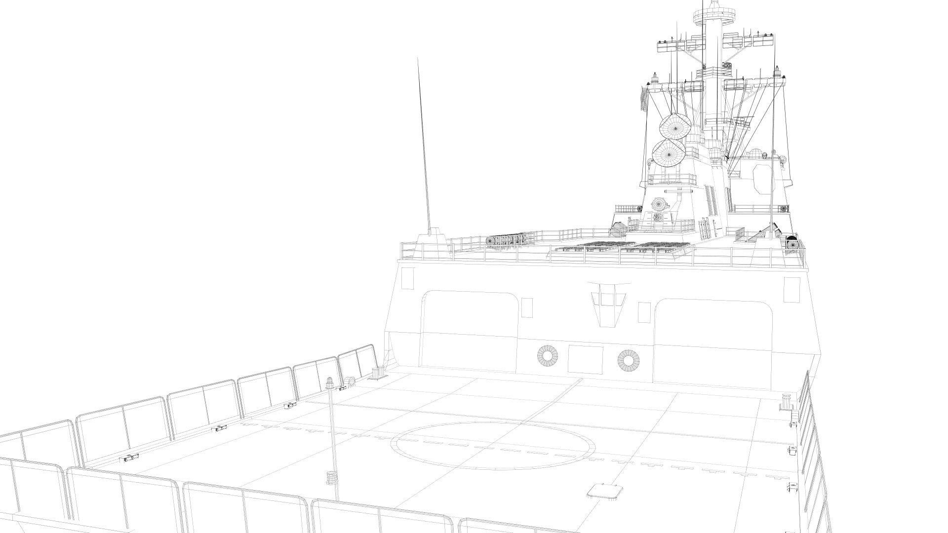 DDG-991 Sejong - KDX-III navy ship 3D model_19