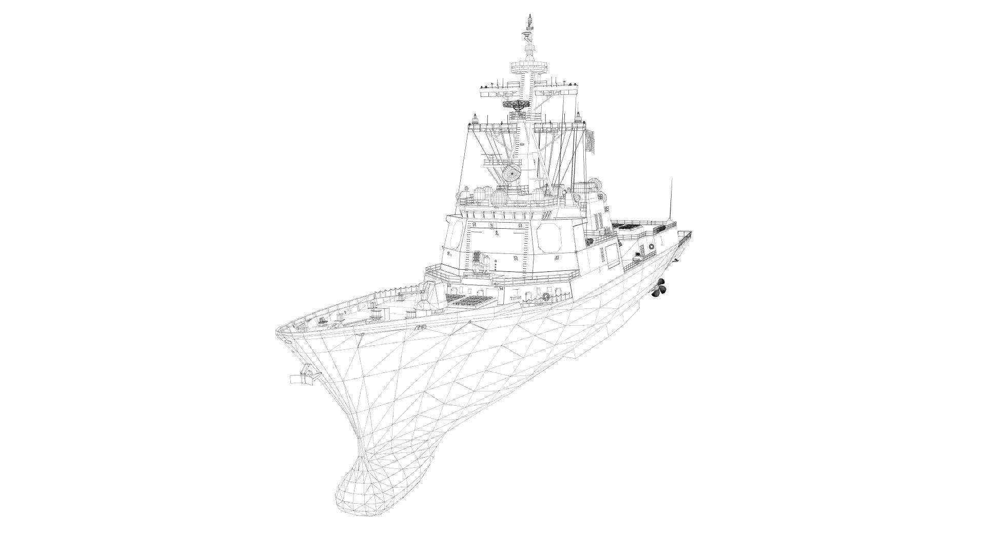 DDG-991 Sejong - KDX-III navy ship 3D model_14