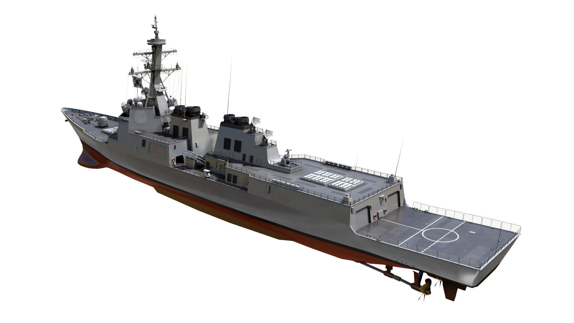 DDG-991 Sejong - KDX-III navy ship 3D model_5