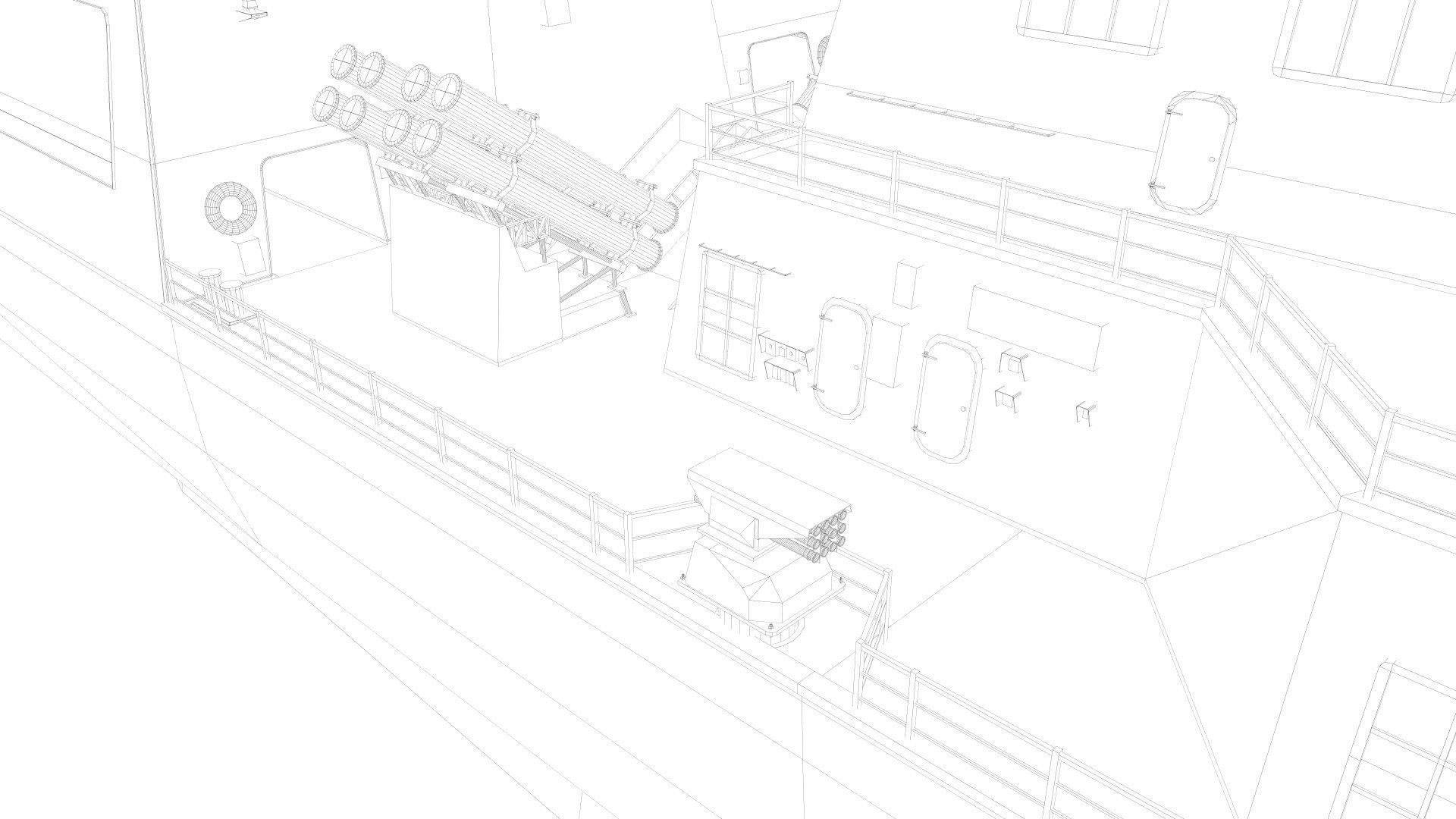 DDG-991 Sejong - KDX-III navy ship 3D model_18