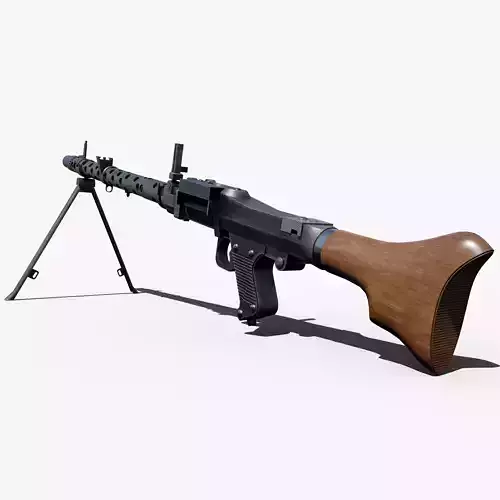 Maschinengewehr 34 - MG 34 - WW2 German Weapon Low-poly 3D model