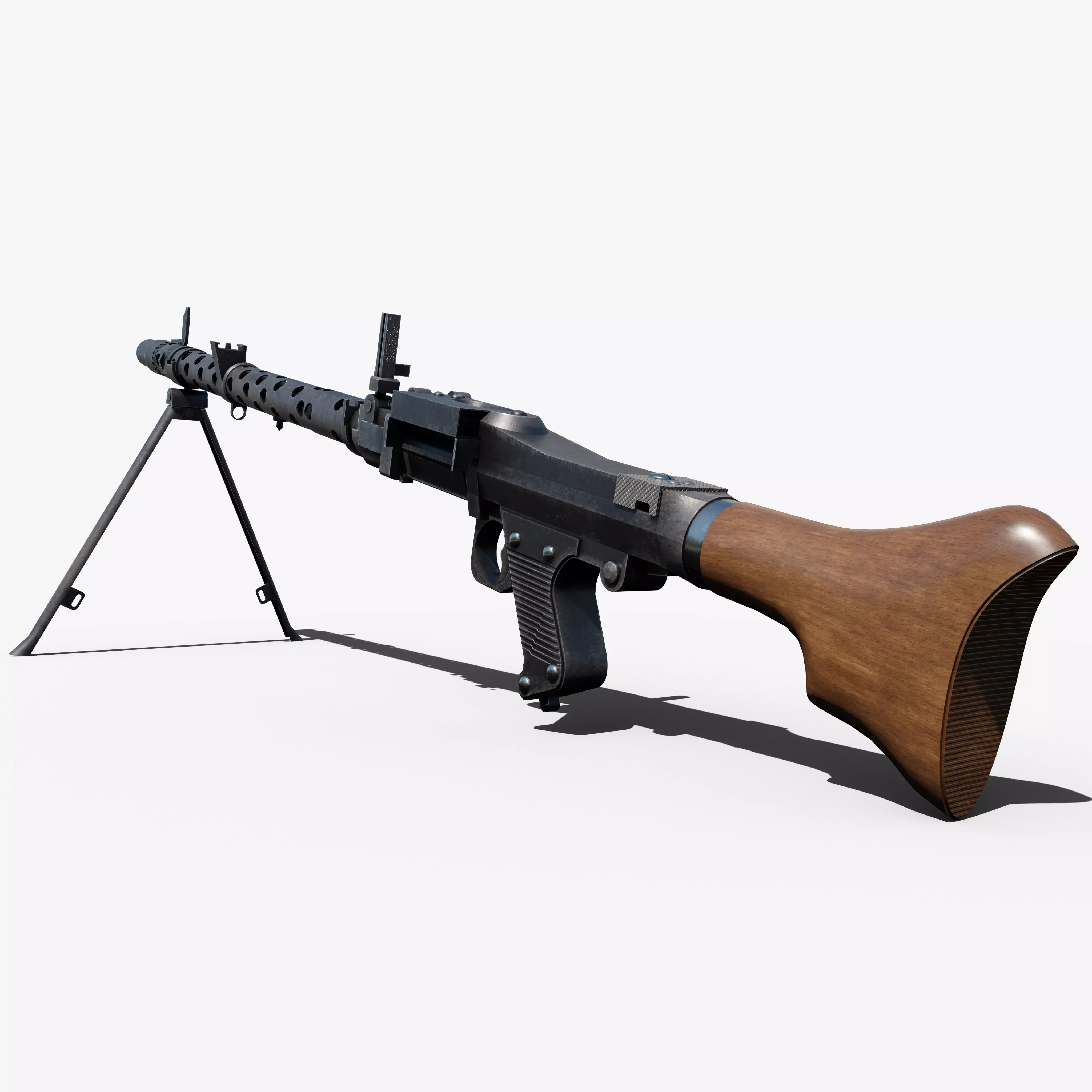 Maschinengewehr 34 - MG 34 - WW2 German Weapon Low-poly 3D model_0