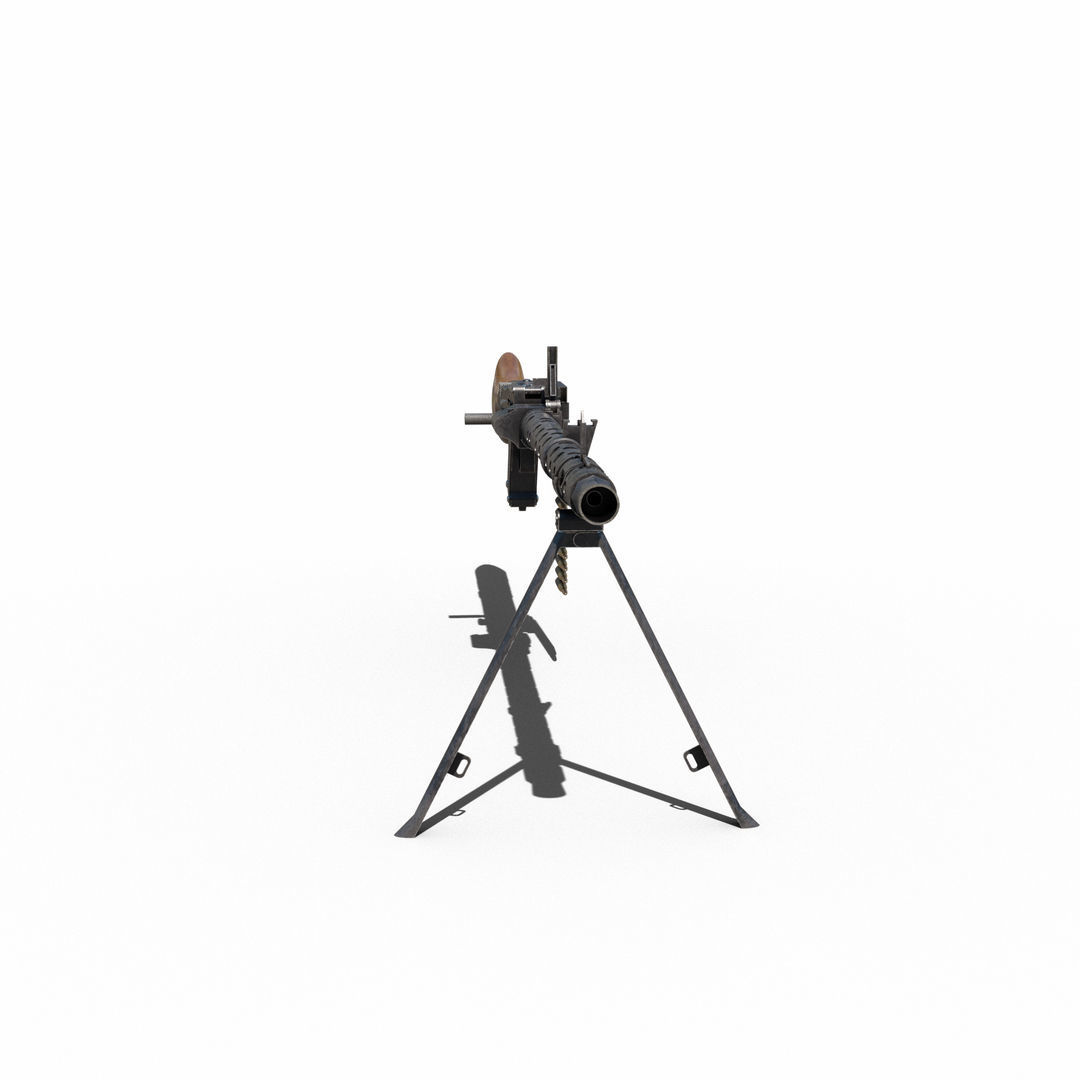 Maschinengewehr 34 - MG 34 - WW2 German Weapon Low-poly 3D model_8