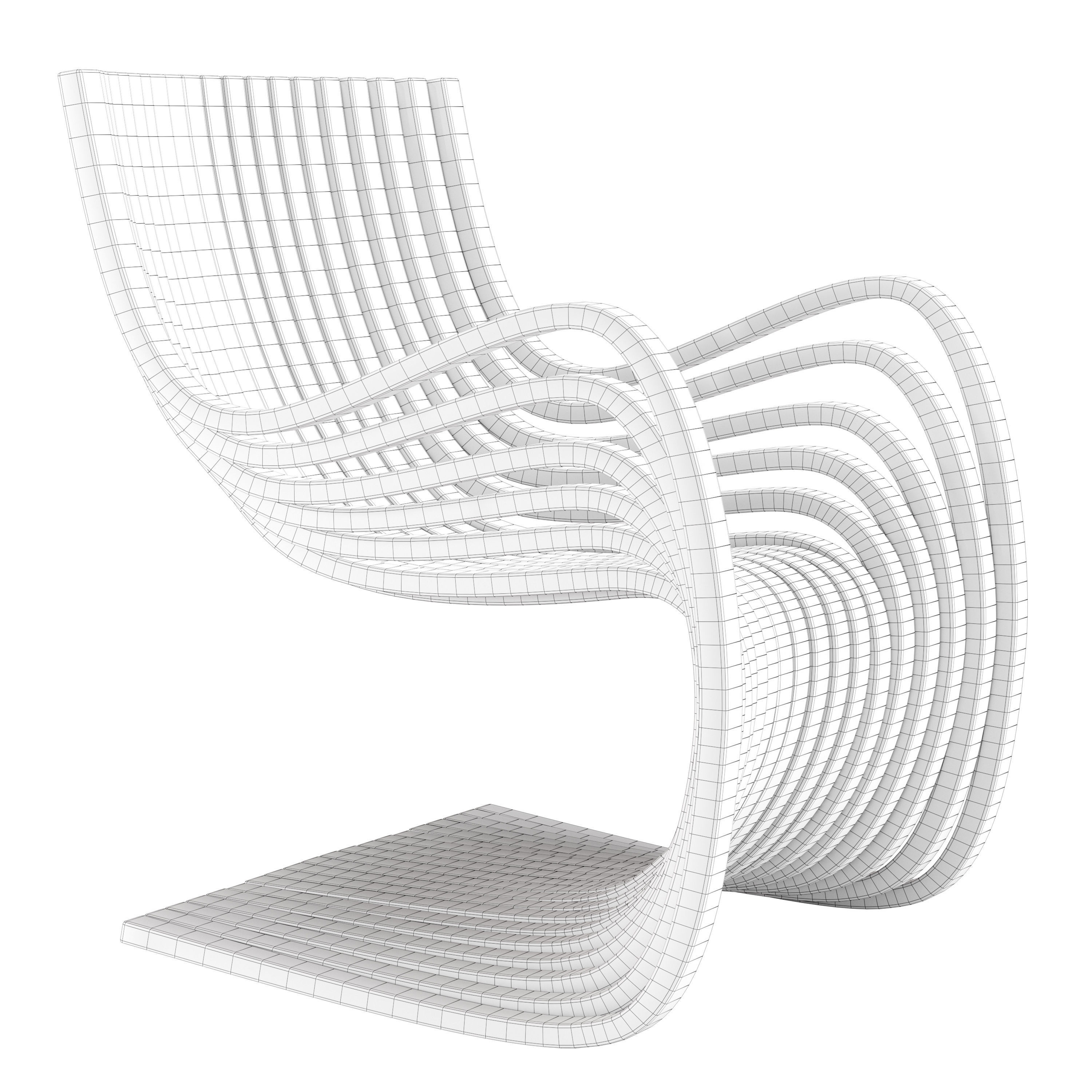 Pipo Chair parametric 3D model_3