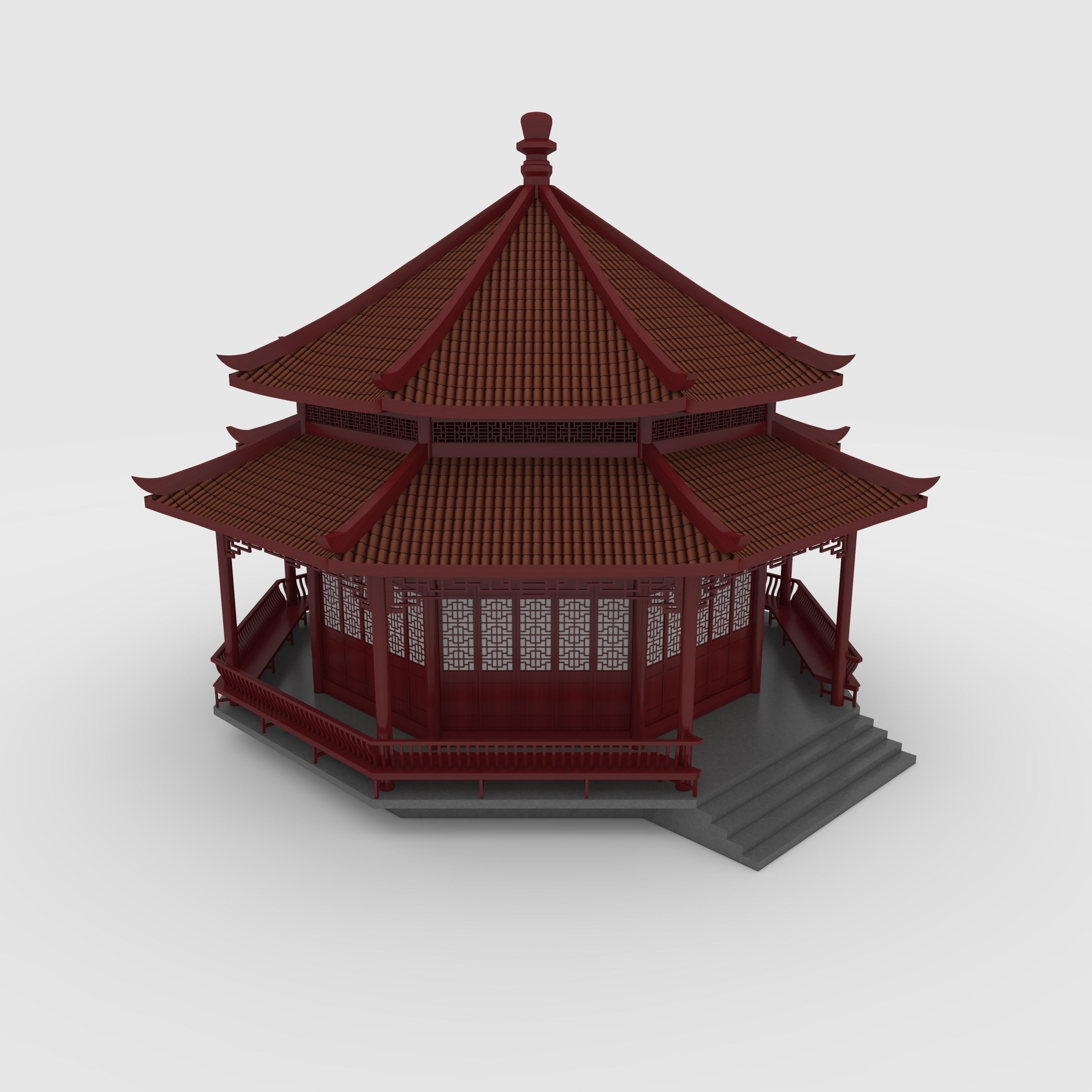 Chinese Temple 3D model_8