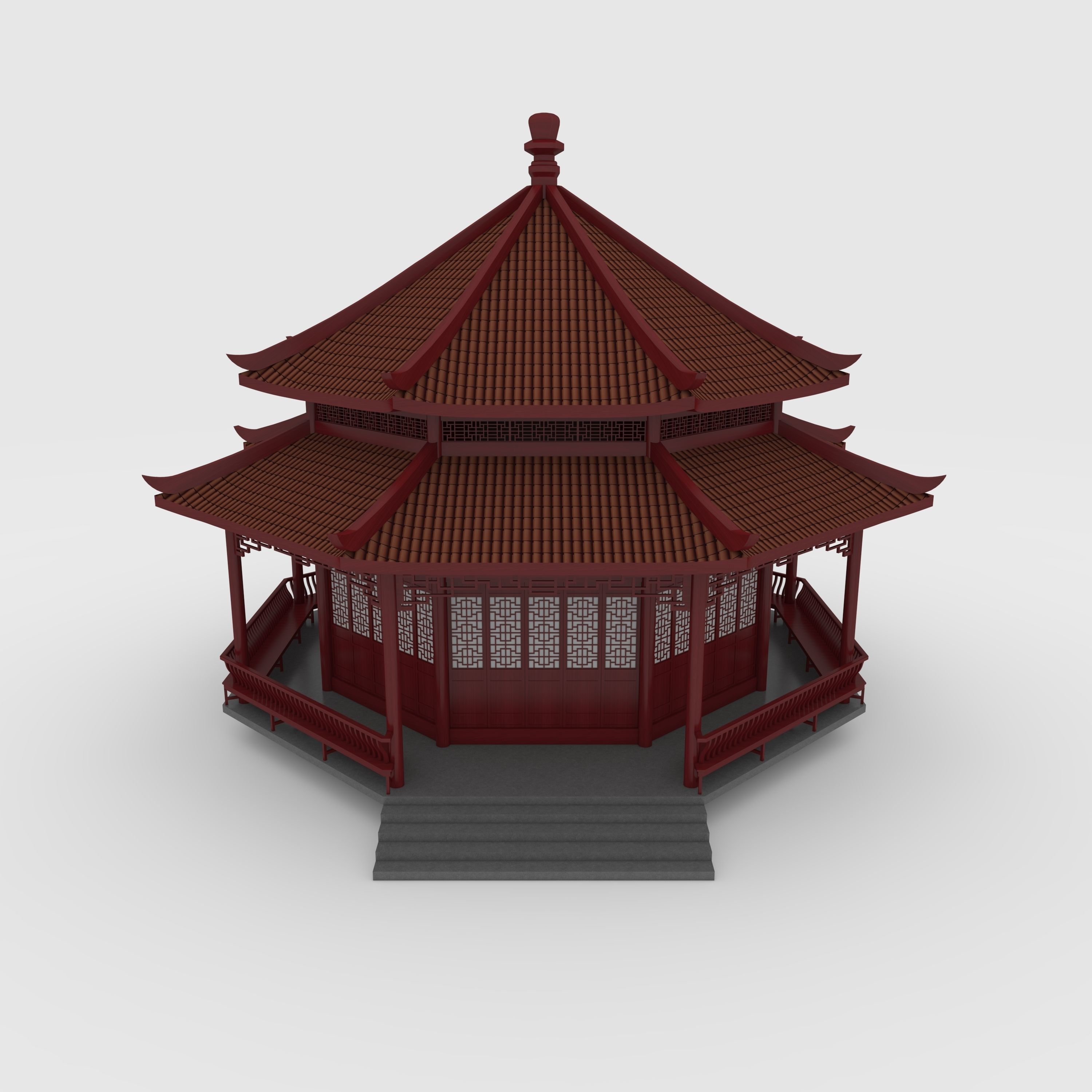 Chinese Temple 3D model_10