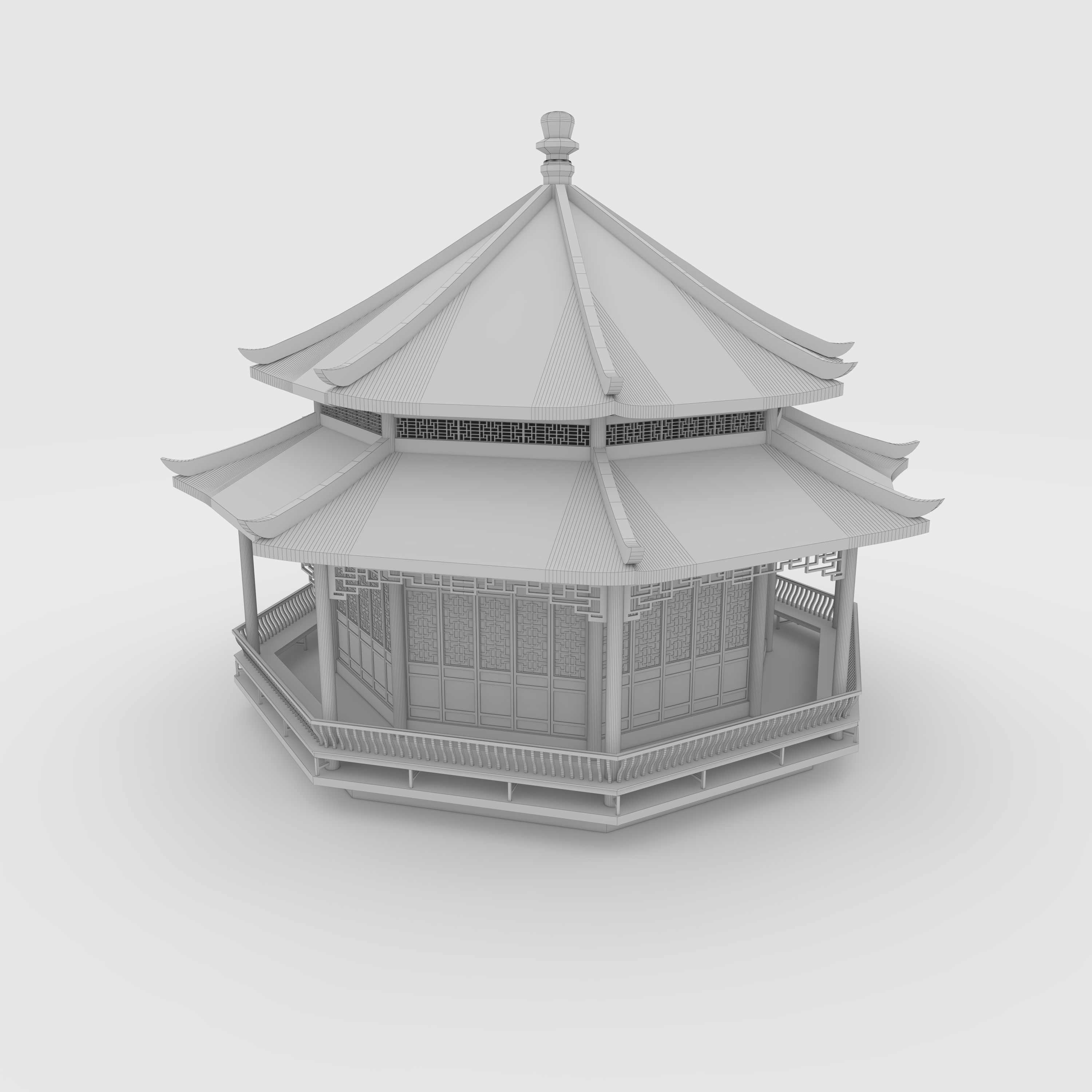 Chinese Temple 3D model_15