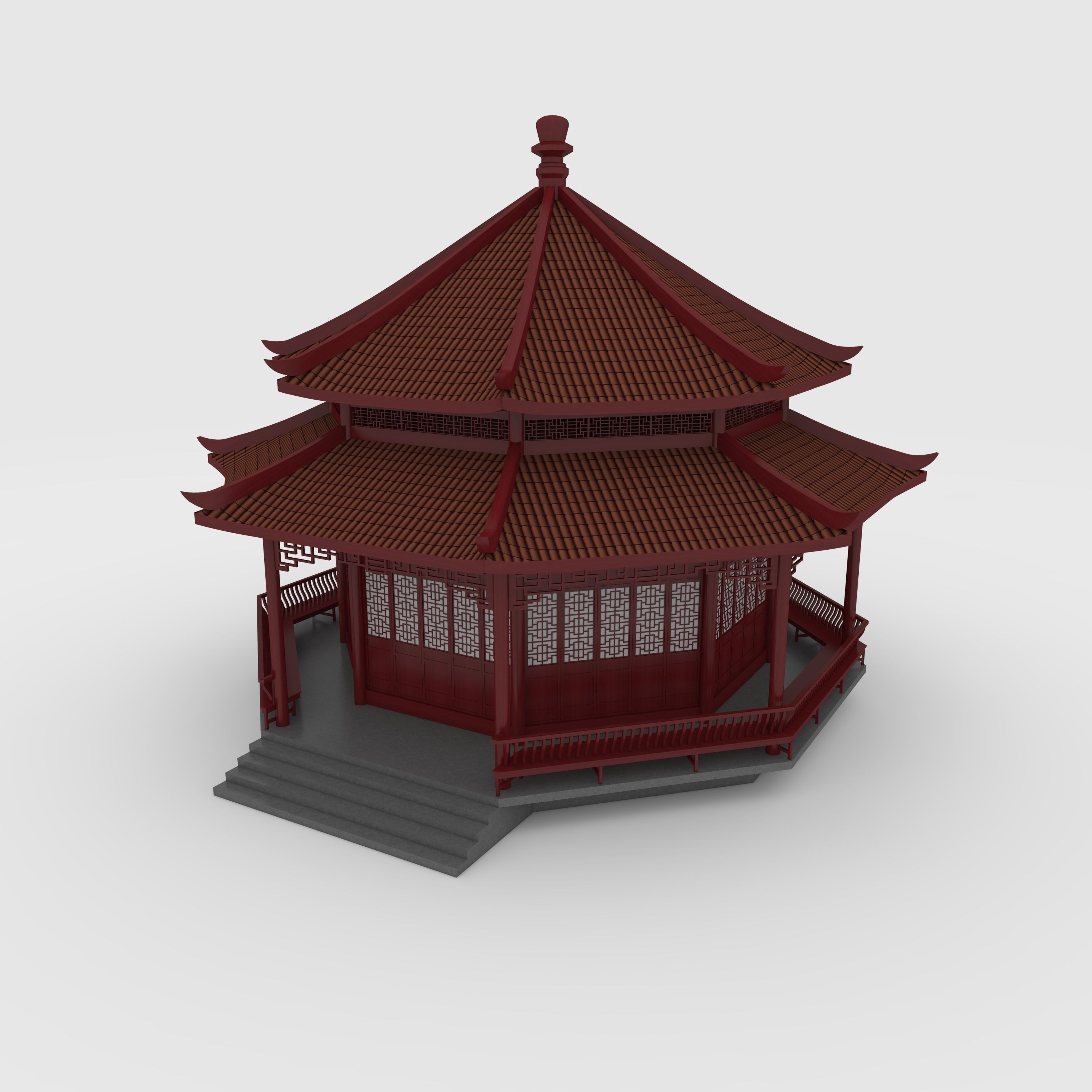 Chinese Temple 3D model_12