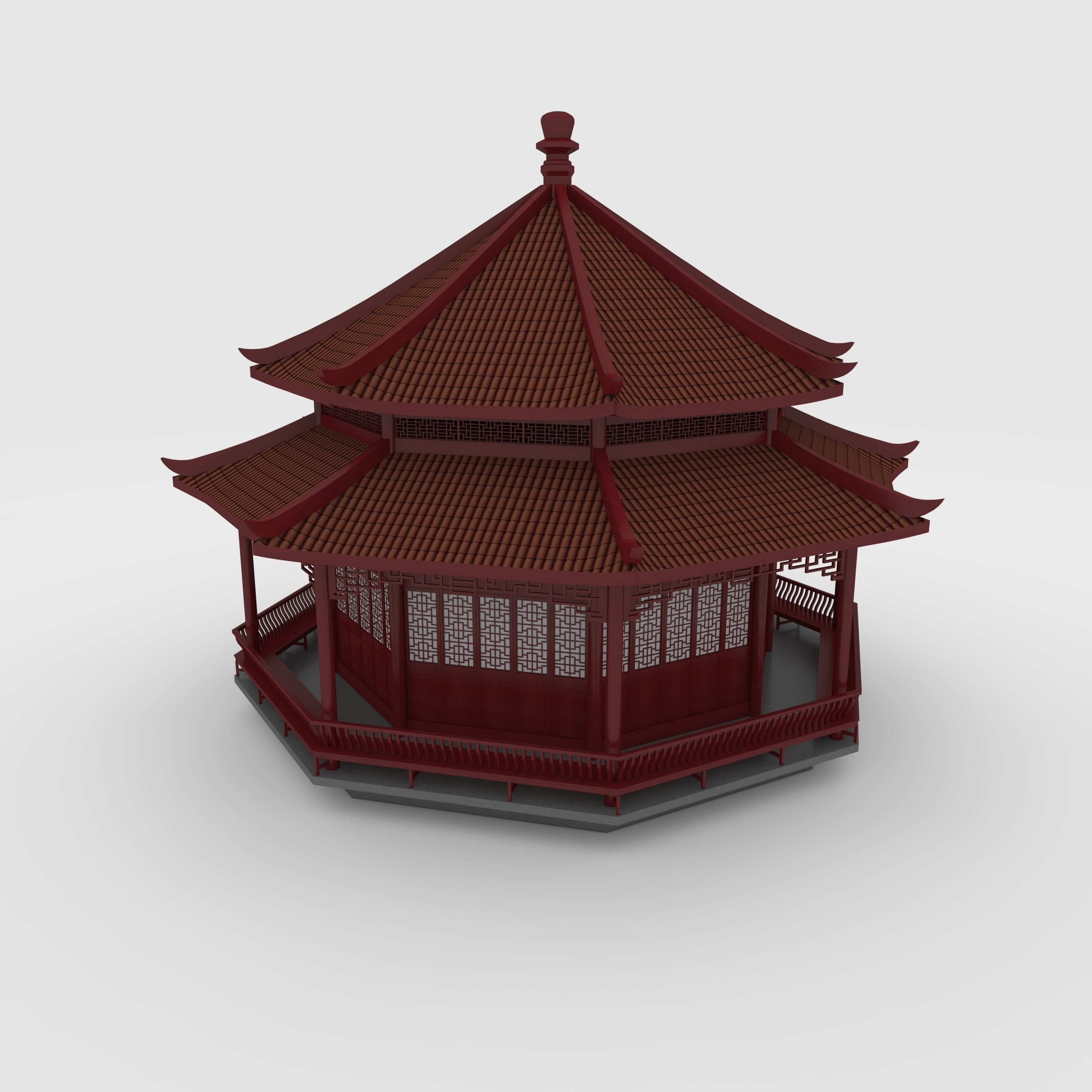 Chinese Temple 3D model_14