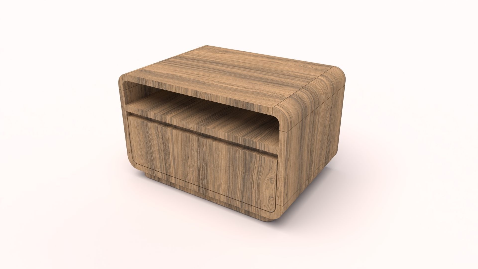 Wooden Night Stand 3d Model Free 3D model_2