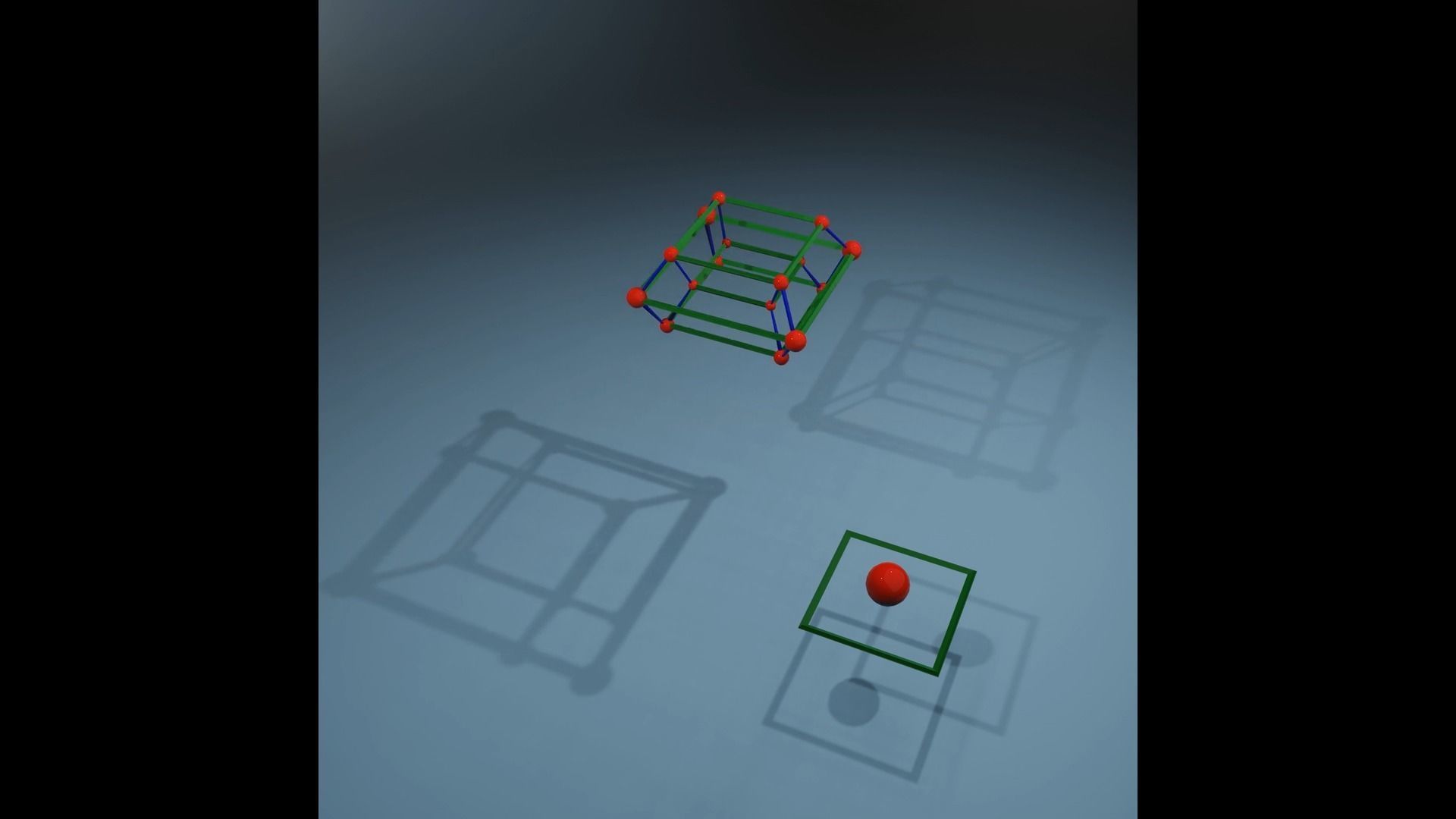 TESSERACT WITH MOTION Low-poly 3D model_5