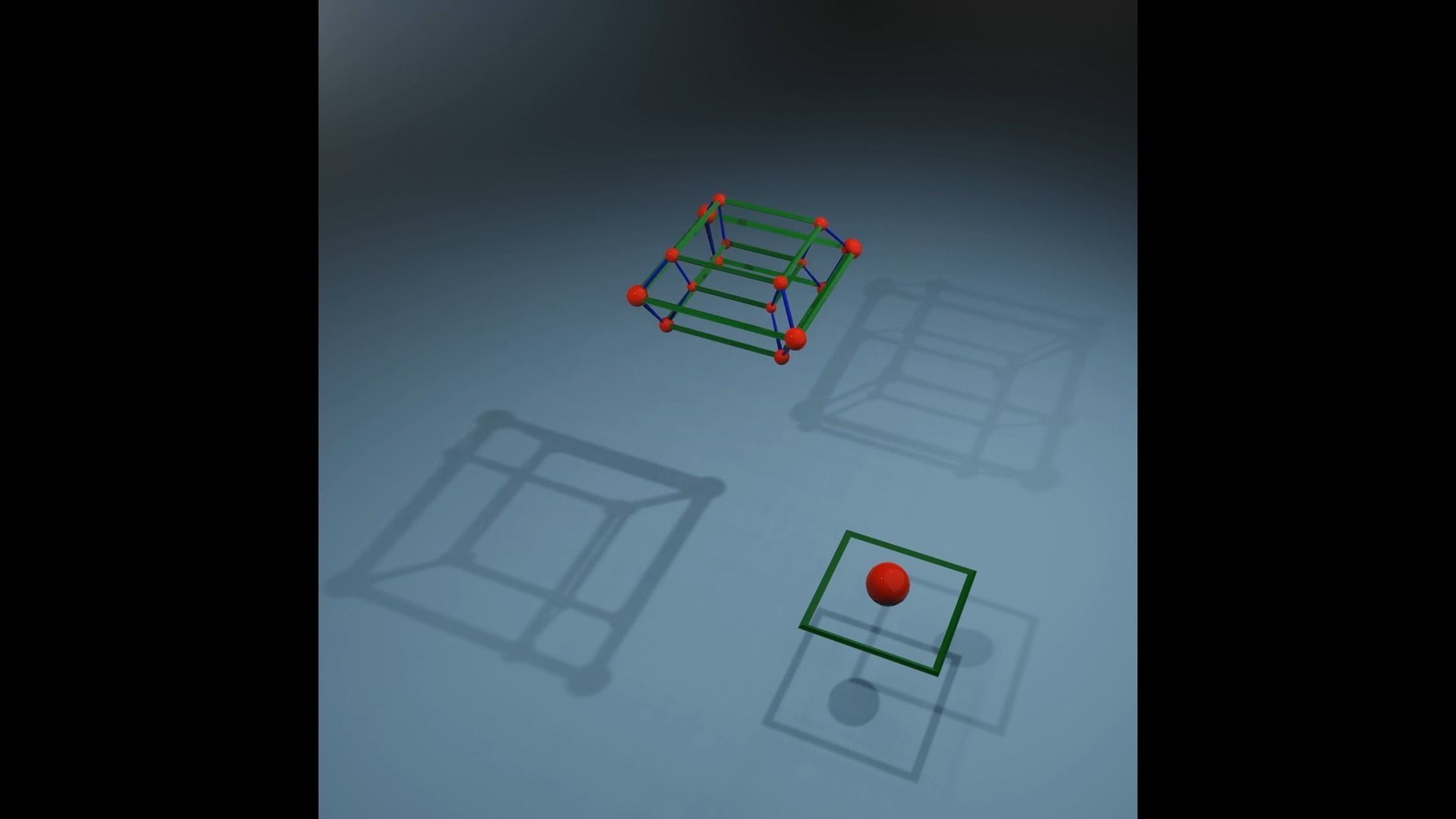 TESSERACT WITH MOTION Low-poly 3D model_7