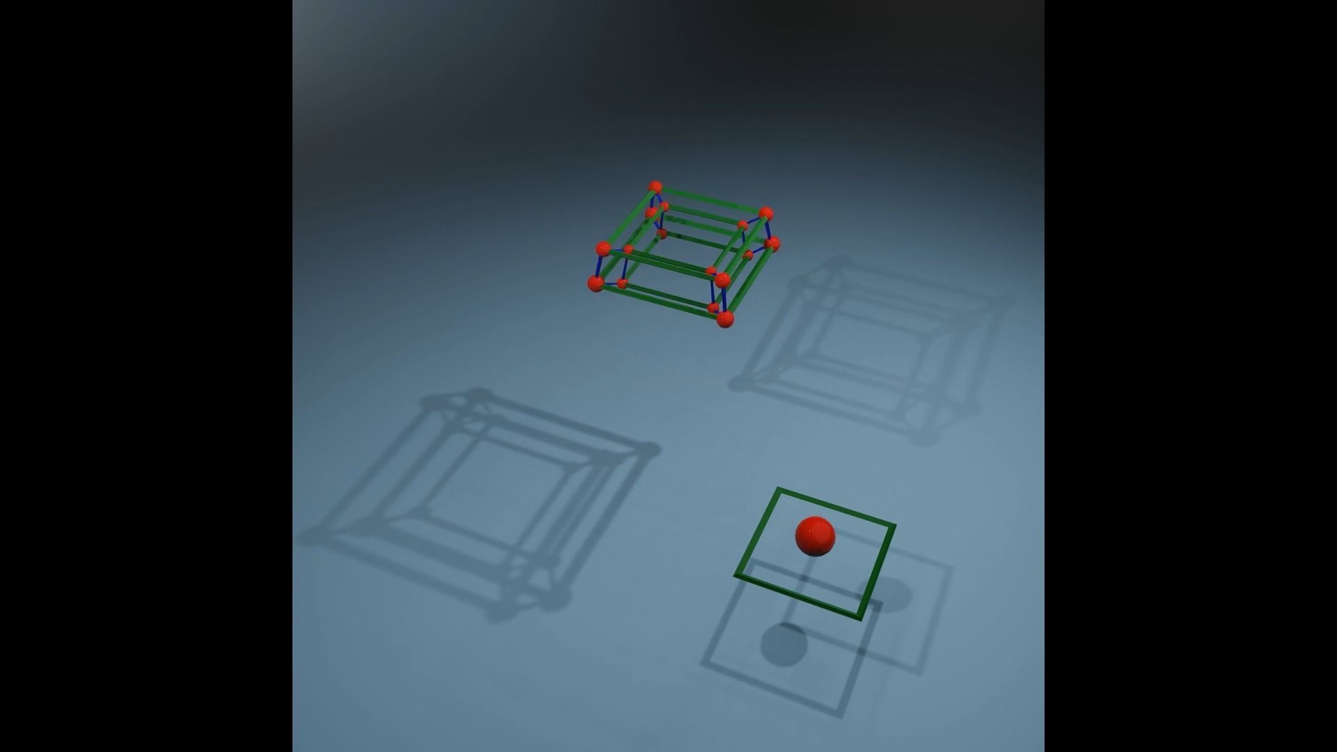 TESSERACT WITH MOTION Low-poly 3D model_8