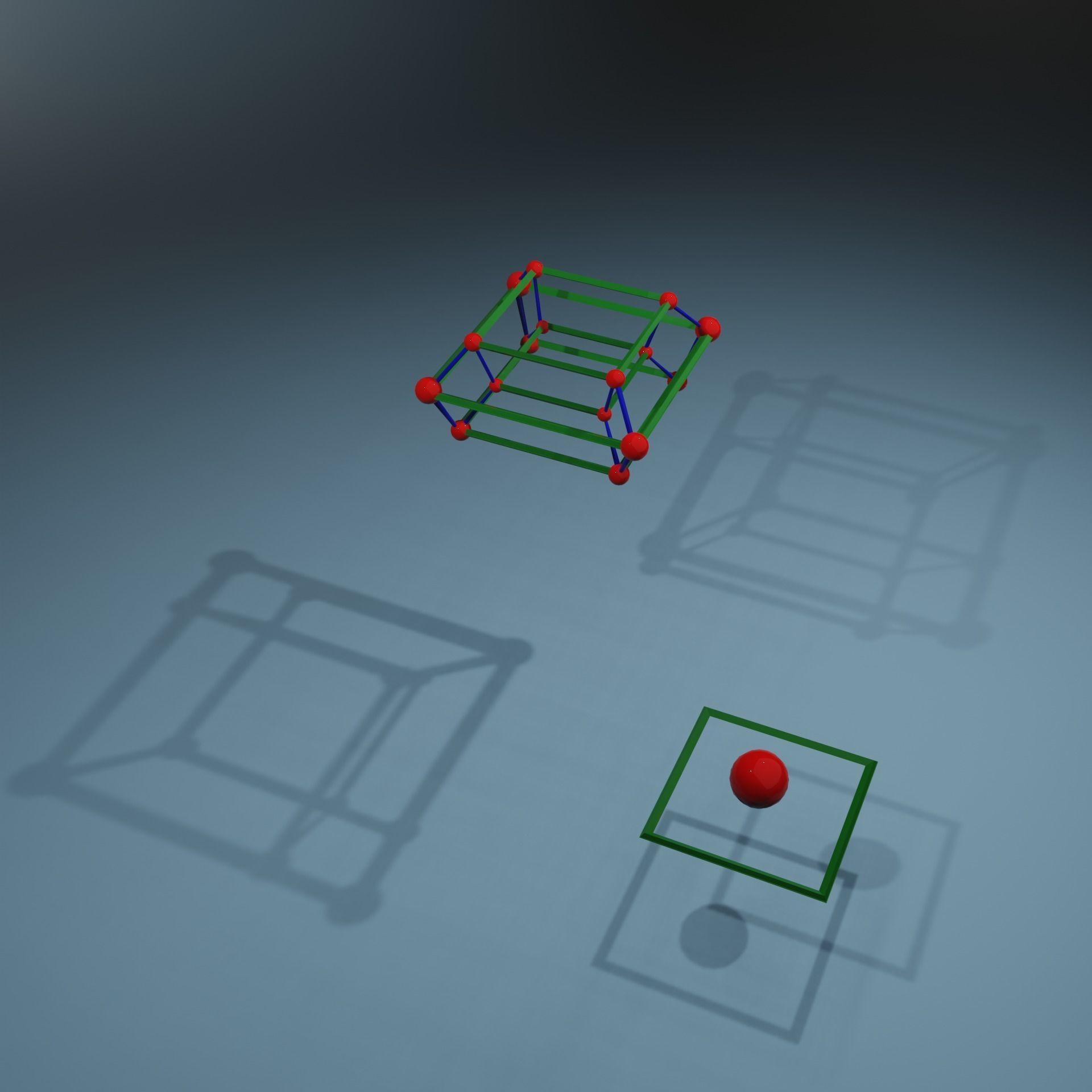 TESSERACT WITH MOTION Low-poly 3D model_13