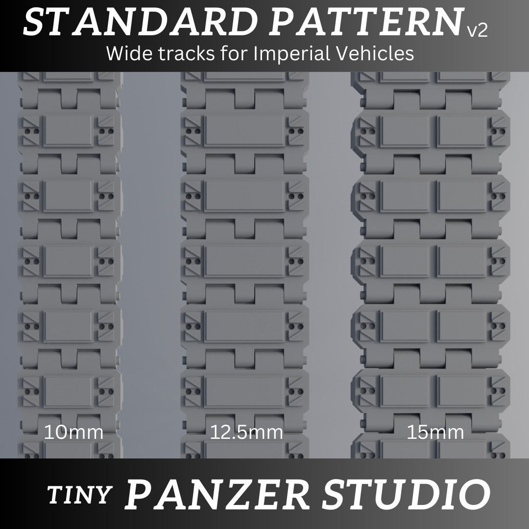 Wide Tracks for Imperial Vehicles - Standard Pattern 3D print model_1