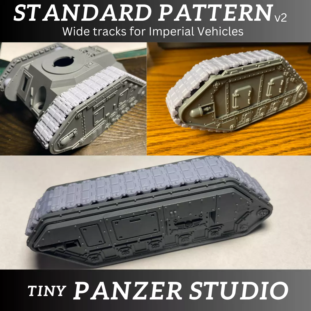 Wide Tracks for Imperial Vehicles - Standard Pattern 3D print model_0