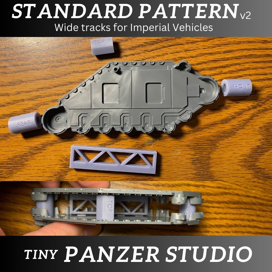 Wide Tracks for Imperial Vehicles - Standard Pattern 3D print model_3