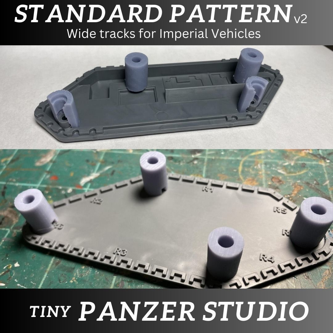 Wide Tracks for Imperial Vehicles - Standard Pattern 3D print model_9