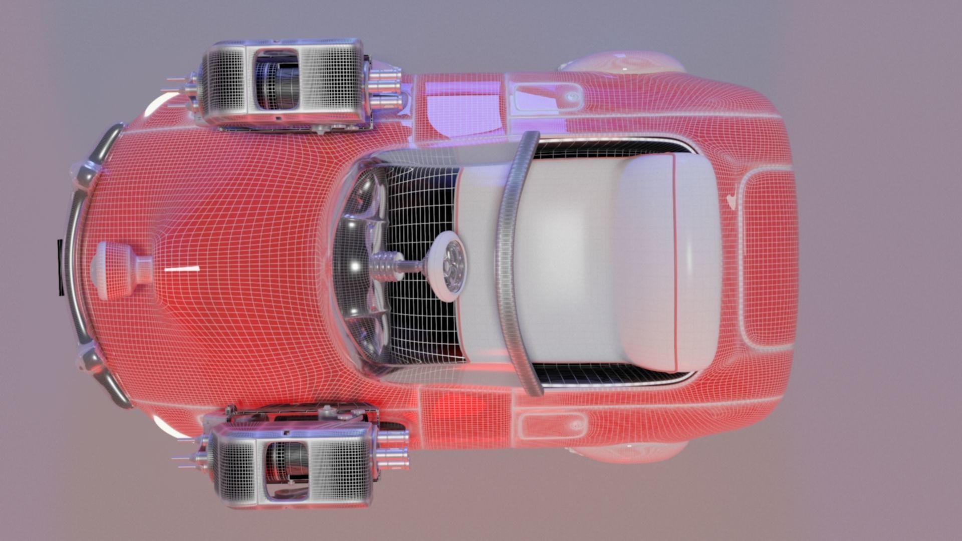 Car with Robot arm 3D model_5