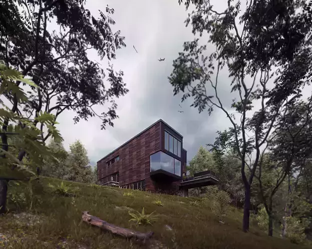 Red Rock House By Anmahian Winton Architects 3D model