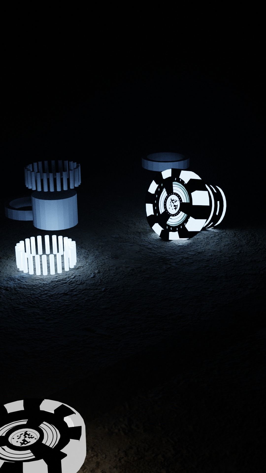 IRON MAN HEART the ARC reactor Low-poly 3D model_15