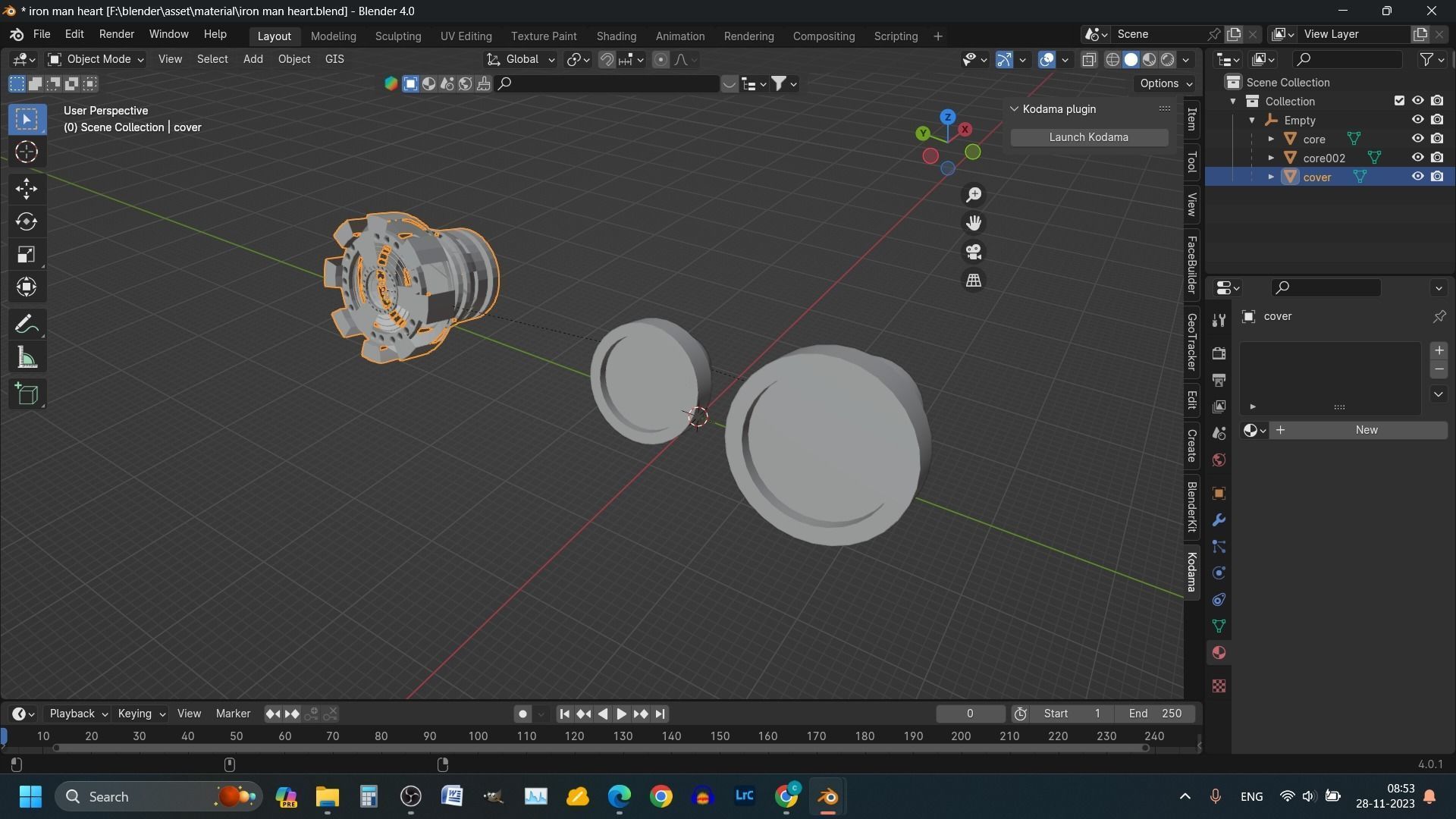 IRON MAN HEART the ARC reactor Low-poly 3D model_10