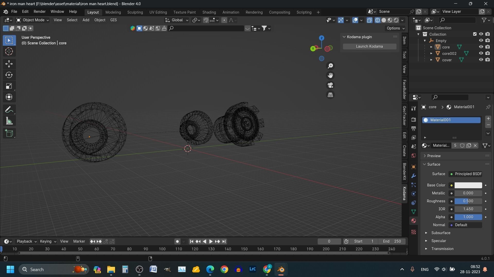IRON MAN HEART the ARC reactor Low-poly 3D model_6
