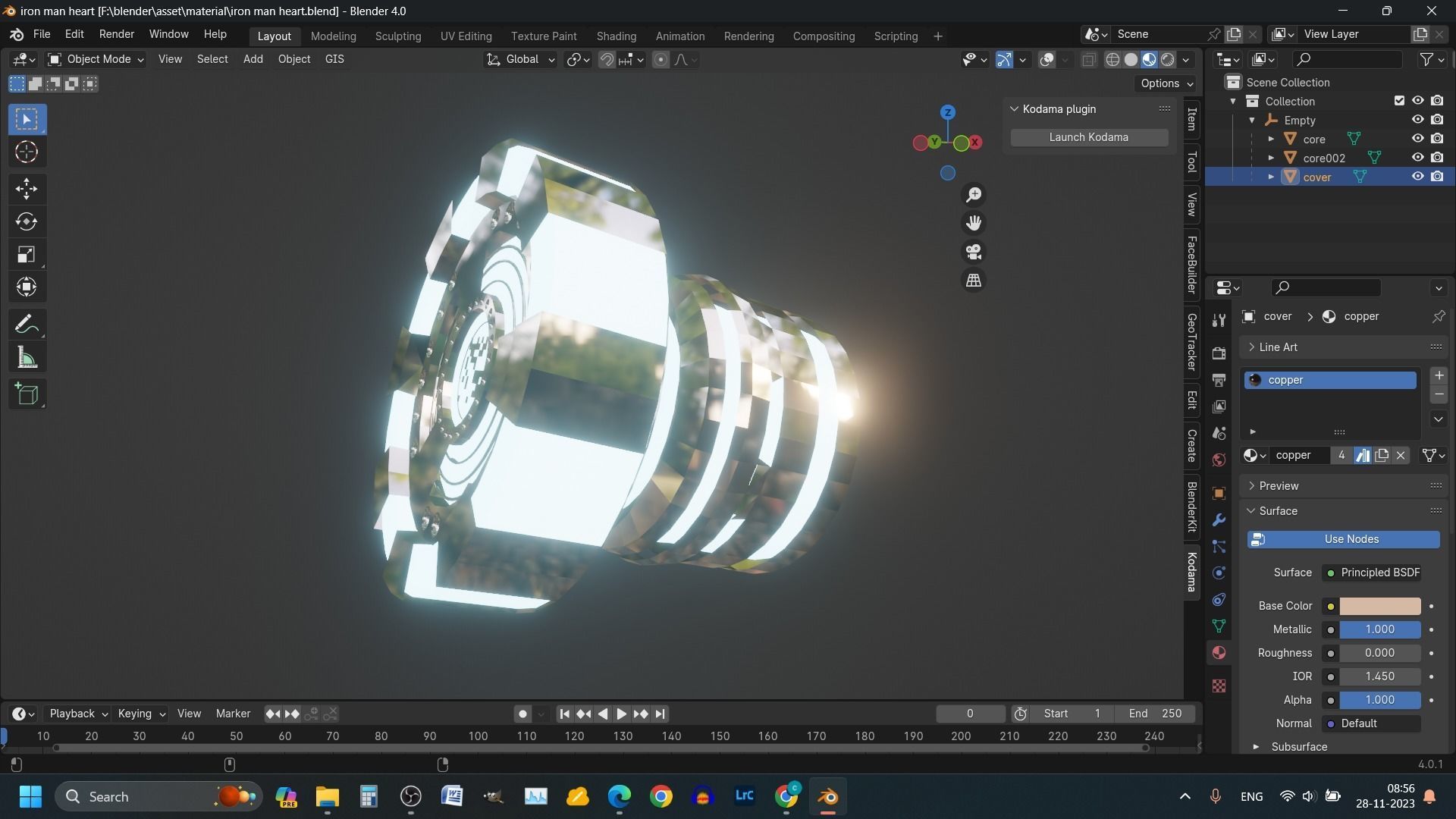 IRON MAN HEART the ARC reactor Low-poly 3D model_11