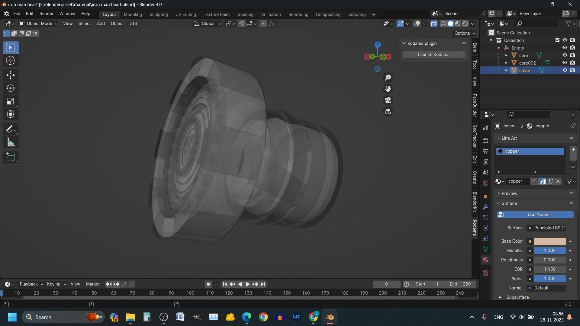 IRON MAN HEART the ARC reactor Low-poly 3D model_12