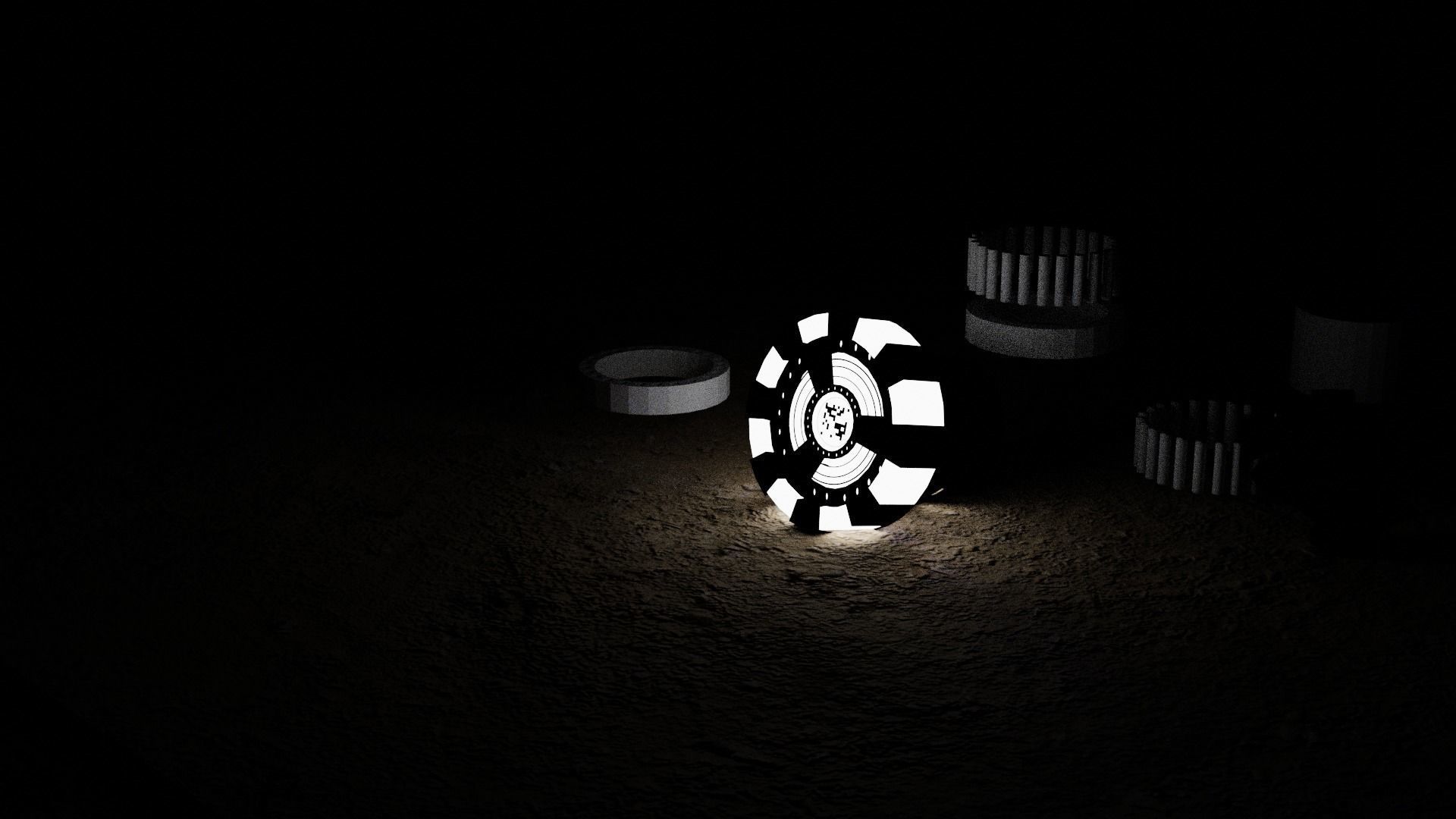 IRON MAN HEART the ARC reactor Low-poly 3D model_16