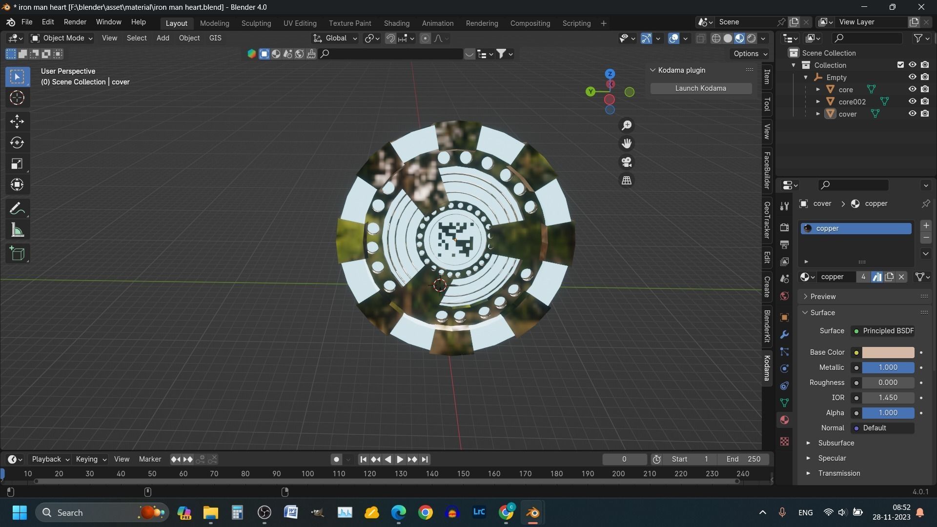 IRON MAN HEART the ARC reactor Low-poly 3D model_8