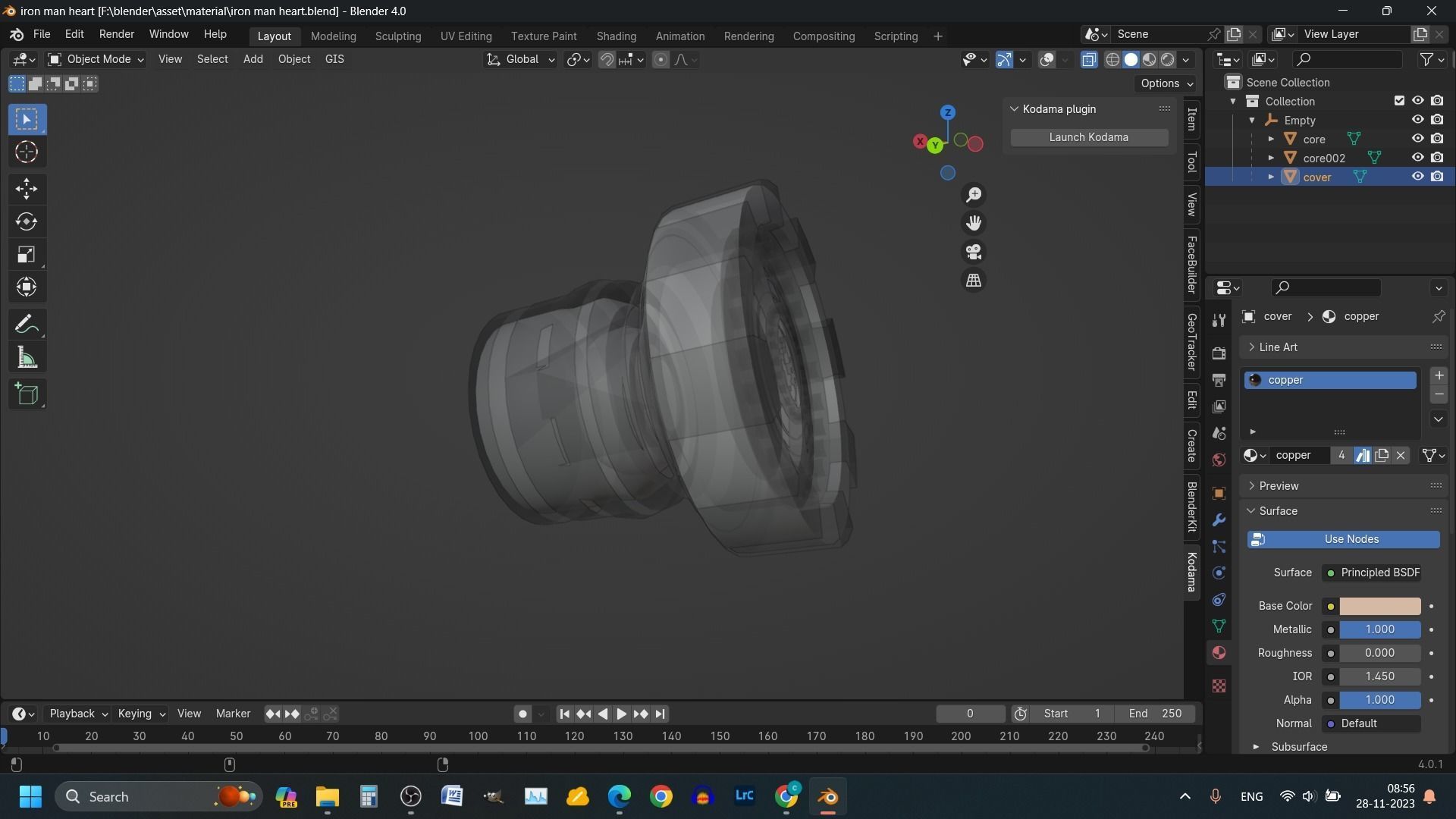 IRON MAN HEART the ARC reactor Low-poly 3D model_13