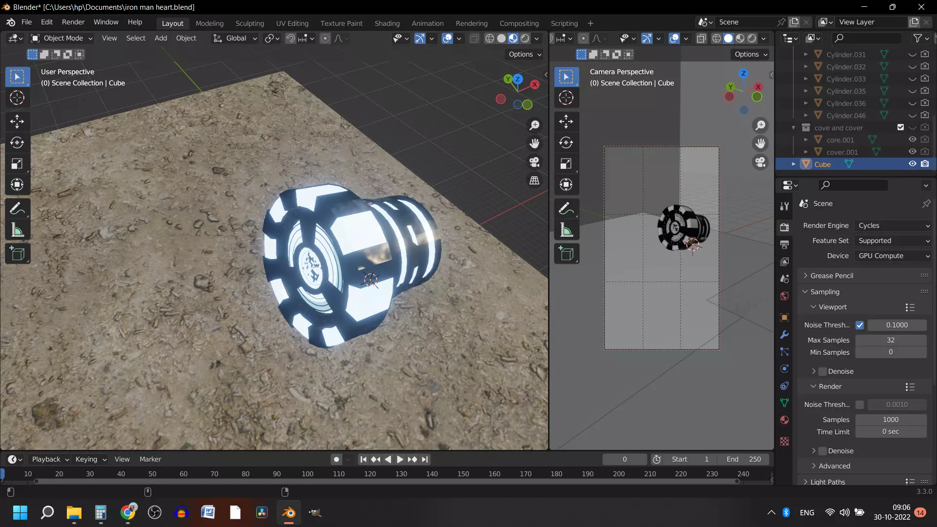 IRON MAN HEART the ARC reactor Low-poly 3D model_0