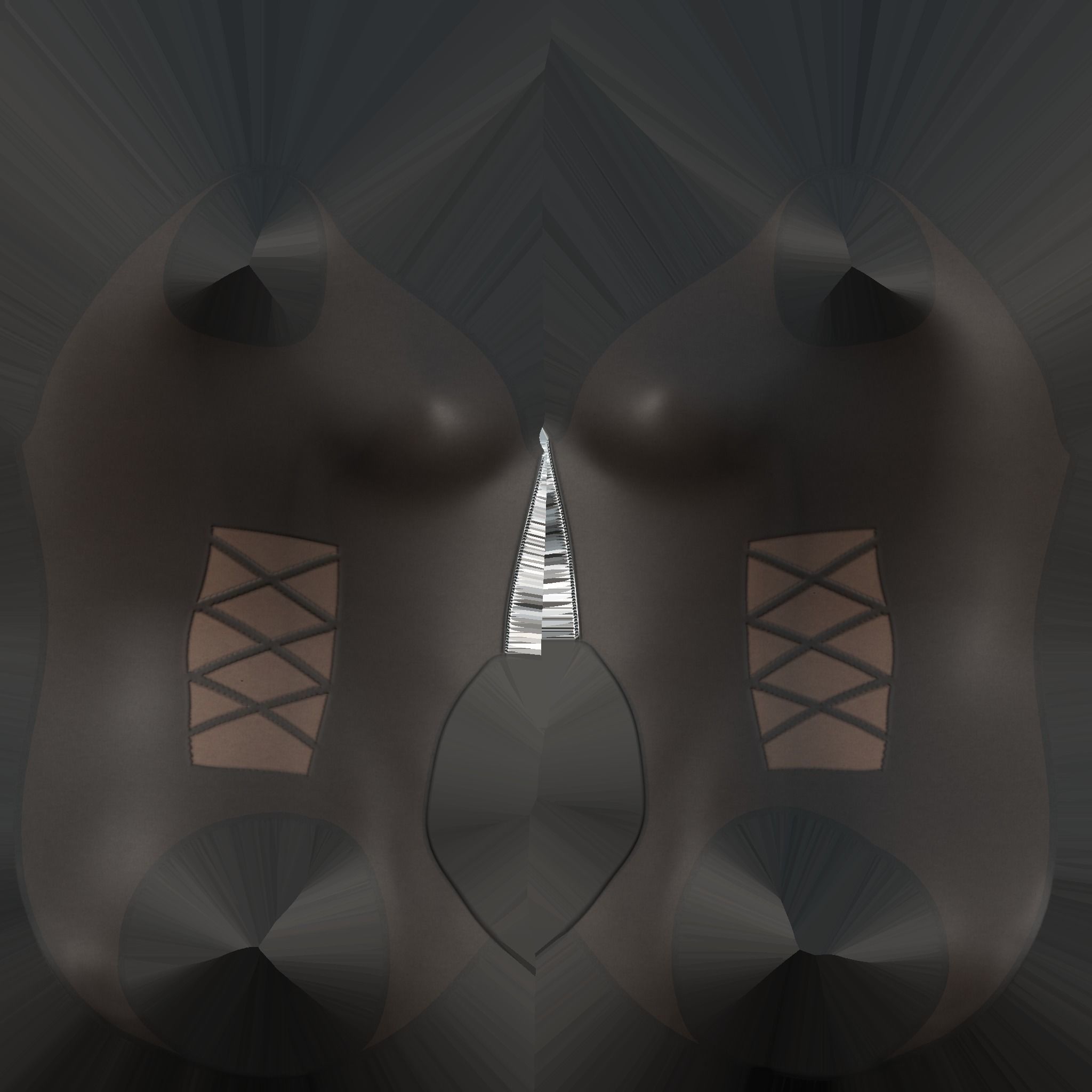 Cyber Cop Bodysuit Low-poly 3D model_9