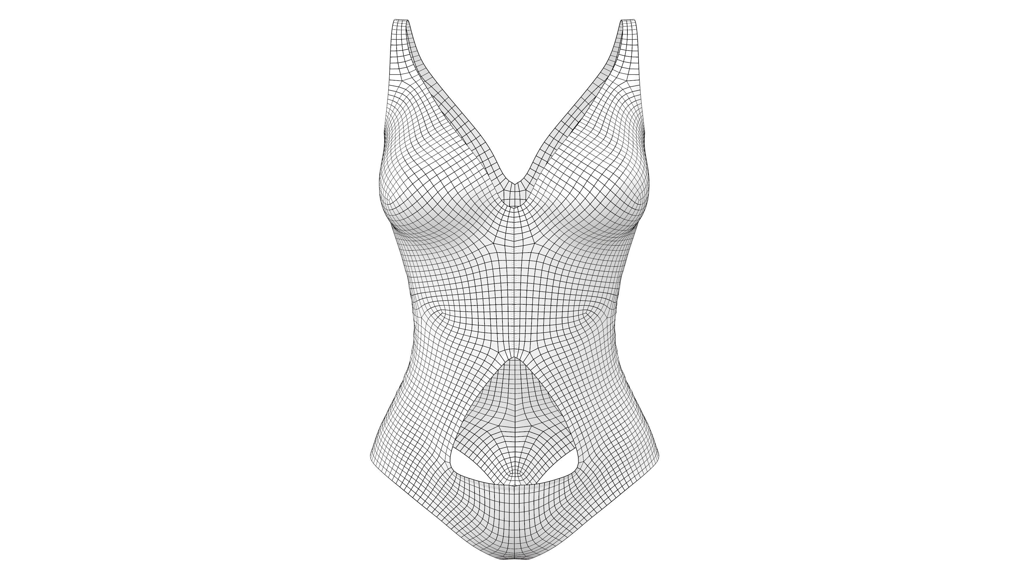 Cyber Cop Bodysuit Low-poly 3D model_6