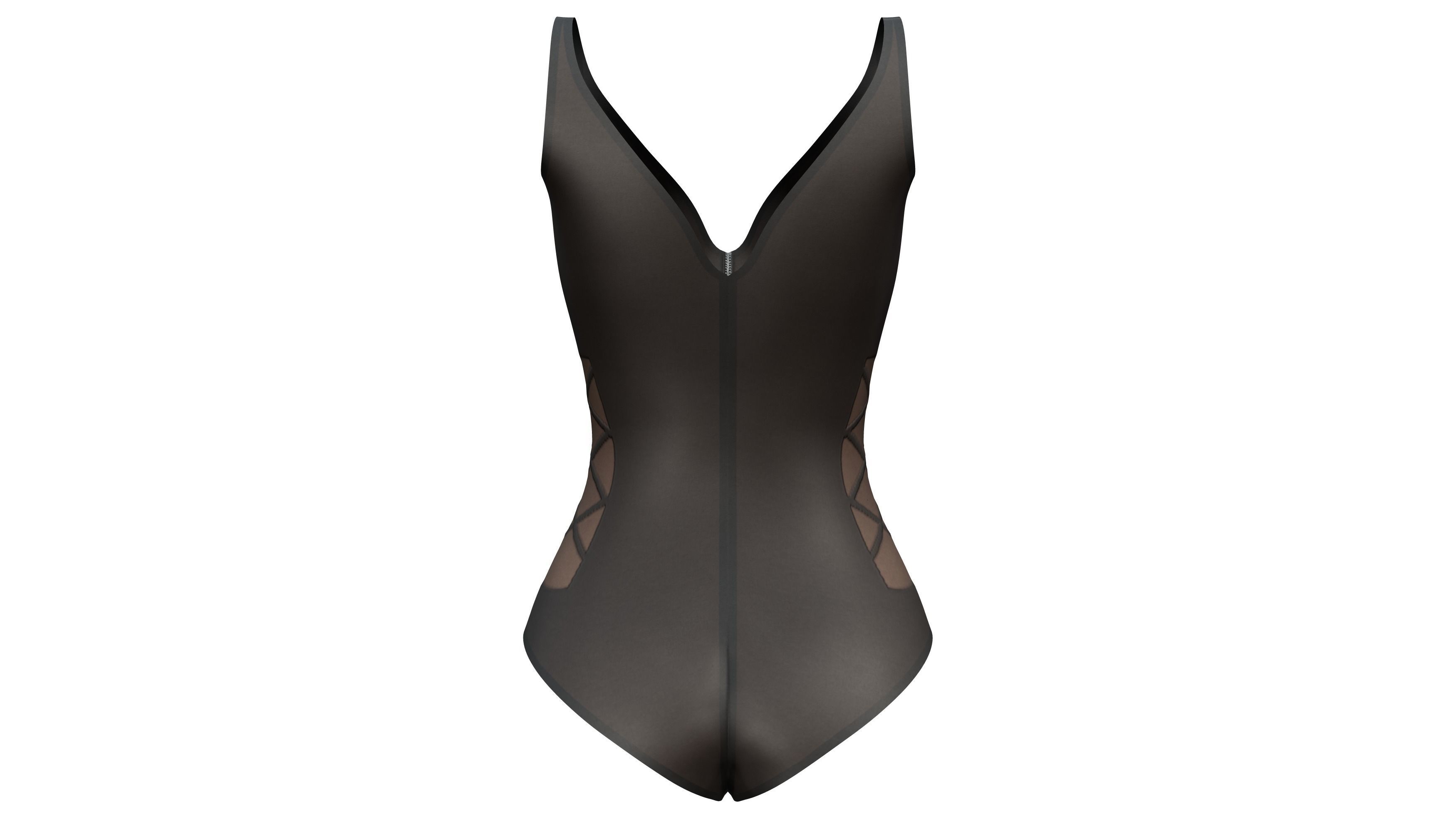 Cyber Cop Bodysuit Low-poly 3D model_4