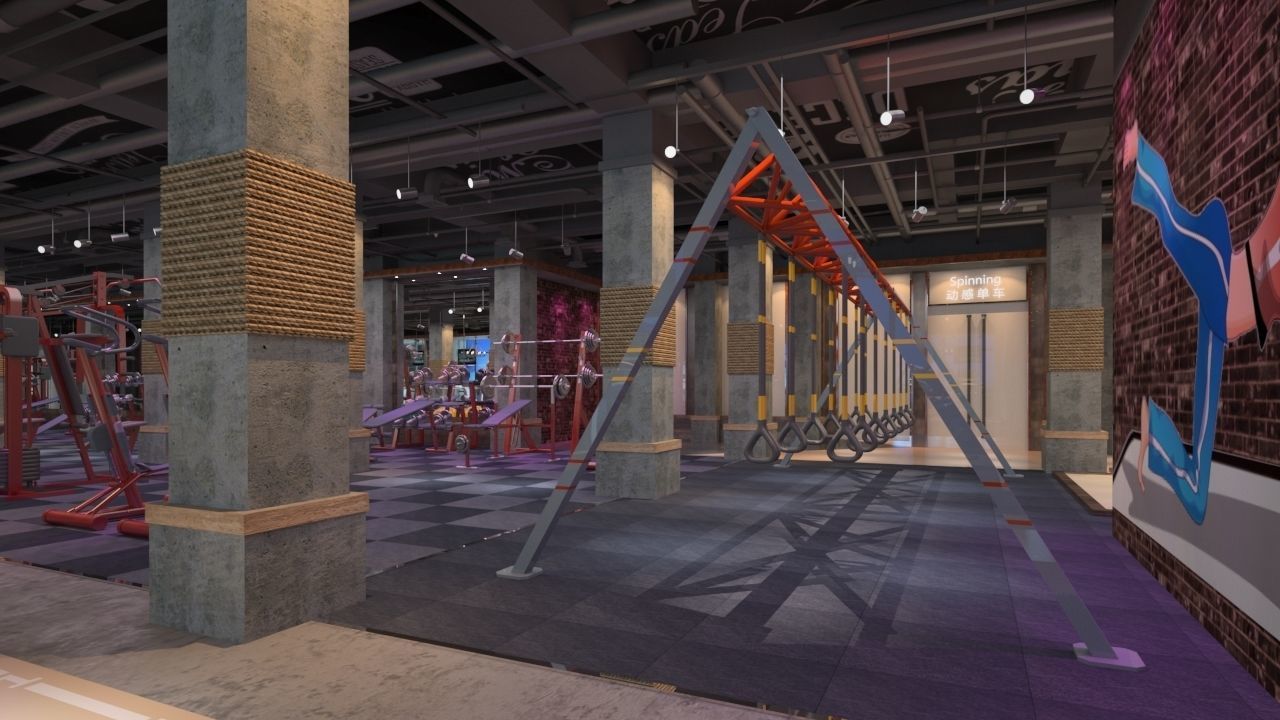 Gym design 3D model_2